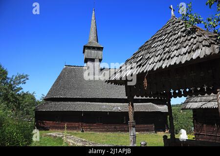 Unesco Weltkulturerbe: Holzkirche von Budesti, erbaut 1760, Banat, Rumänien, Unesco Weltkulturerbe: Holzkirchen von Budesti, hier sterben die Obere Kirche Stockfoto