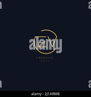 Buchstabensymbol Logo EV Stock Vektor