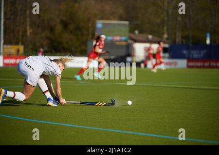 DEUTSCHLAND, DÜSSELDORF - 23. MÄRZ 2022: FIH Hockey Pro League, Deutschland - Spanien Stockfoto