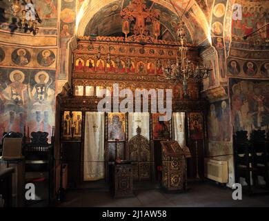 Stavropoleos-Kirche, einstisches Gotteshaus der griechischen Kaufleute, Bukarest, Rumänien / Stavropoleos Church, ehemaliges Gotteshaus der Griechen Stockfoto