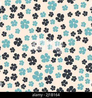 Nahtlos in leuchtendem Blumenmuster. Ideal für Stoff, Textil. Vektorgrafik Stock Vektor