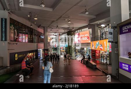 Bangkok, Thailand - 30. April 2021, The Environmental Inside SiamSquareEin Gebäude in der Pandemieperiode der Coronavirus-Krankheit (COVID-19) in Bangkok, Thailand Stockfoto