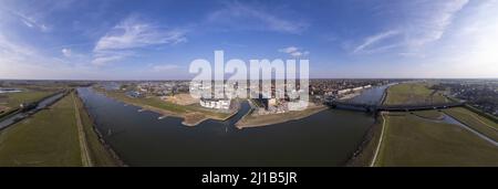 AirScape 360 Grad Luftpanorama des Erholungshafens und Kade Zuid Stockfoto