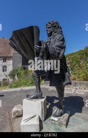 STATUE VON VAUBAN AM EINGANG DER ZITADELLE, BESANCON, (25) DOUBS, REGION BOURGOGNE-FRANCHE-COMTE, FRANKREICH Stockfoto