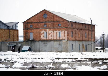 Altes verlassene Fabrikgebäude. Ukraine Stockfoto