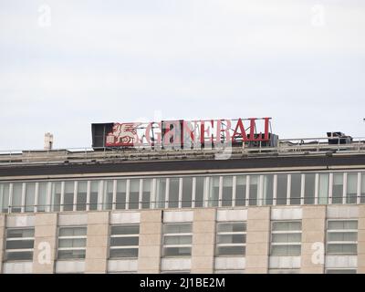 TURIN, ITALIEN - CA. FEBRUAR 2022: Generali Zeichen Stockfoto