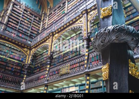 Königlicher portugiesischer Lesesaal, Rio de Janeiro, März 16 2022. Stockfoto