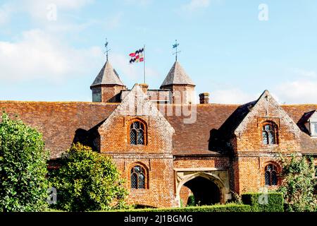 Haus und Garten von Sissinghurst, Erstellung von Vita Sackville-West und ihrem Mann Harold Nicolson; Garten von Sissinghurst Stockfoto