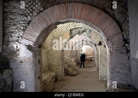 Der römische unterirdische Markt in Neapel Stockfoto