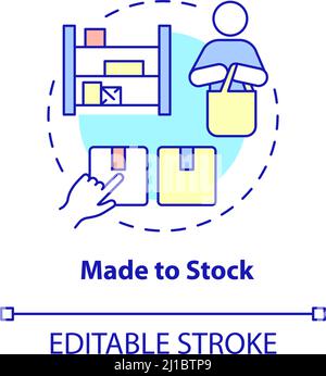 Made-to-Stock-Konzept-Symbol Stock Vektor
