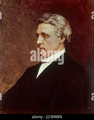 Porträt von Lewis Carroll (Charles Lutwidge Dodgson) (1832-1898) von Sir Hubert von Herkomer (1849-1914) Stockfoto