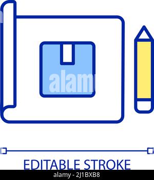 Produktprototyp erzeugt RGB-Farbsymbol Stock Vektor