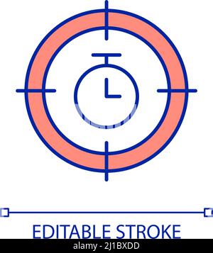 Zeitmanagement-RGB-Farbsymbol Stock Vektor