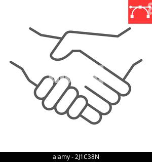 Symbol für die Handshake-Linie Stock Vektor