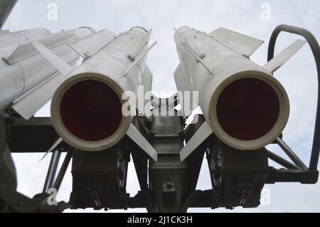 Russisches Raketenabschusssystem Stockfoto