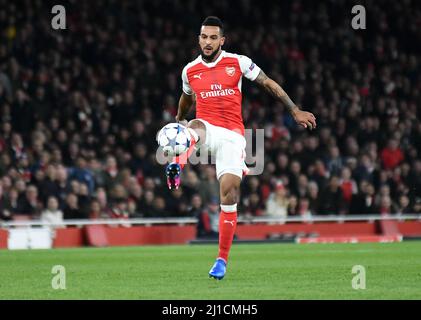 LONDON, ENGLAND - 7. MÄRZ 2017: Theo Walcott aus Arsenal, aufgenommen in Aktion während der zweiten Etappe der UEFA Champions League Runde des Spiels von 16 zwischen Arsenal FC und Bayern München im Emirates Stadium. Copyright: Cosmin Iftode/Picstaff Stockfoto