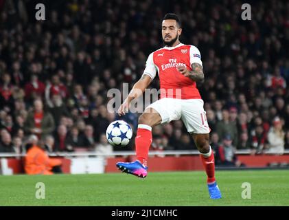 LONDON, ENGLAND - 7. MÄRZ 2017: Theo Walcott von Arsenal im Einsatz während der zweiten Etappe der UEFA Champions League Runde 16 zwischen Arsenal FC und Bayern München im Emirates Stadium Copyright: Cosmin Iftode/Picstaff Stockfoto