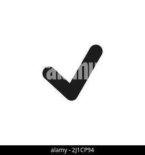 Aktivieren Sie das Kontrollkästchen Symbolvektor auf weißem Hintergrund isoliert markieren Stock Vektor