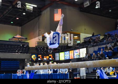 Davis, California USA März 19. 2022 UC Davis vs MOUNTAIN PACIFIC SPORTS FEDERATION DAVIS, CALIF. UNIVERSITY CREDIT UNION CENTER 2. of 5 (196,050) Stockfoto