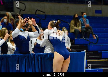 Davis, California USA März 19. 2022 UC Davis vs MOUNTAIN PACIFIC SPORTS FEDERATION DAVIS, CALIF. UNIVERSITY CREDIT UNION CENTER 2. of 5 (196,050) Stockfoto