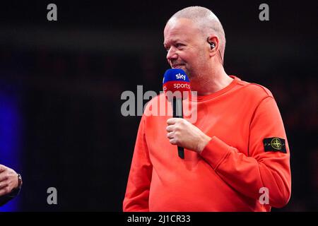 ROTTERDAM, NIEDERLANDE - 24. MÄRZ: Raymond van Barneveld während des siebten Tages der Cazoo Premier League 2022 in Ahoy am 24. März 2022 in Rotterdam, Niederlande (Foto: Joris Verwijst/Orange Picters) Stockfoto