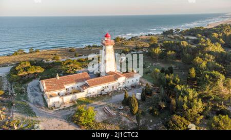 Le phare de Cap Leucate Stockfoto