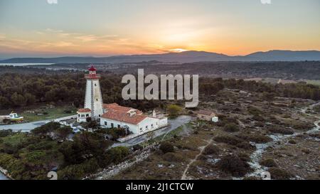 Le phare de Cap Leucate Stockfoto