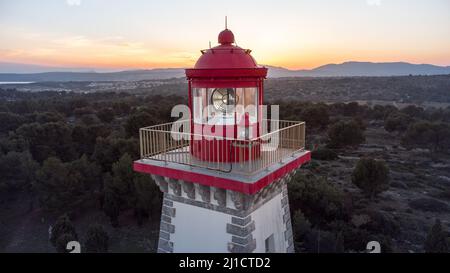 Le phare de Cap Leucate Stockfoto