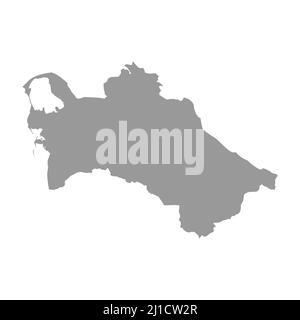 Turkmenistan Vektor Landkarte Silhouette Stock Vektor