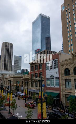 Stephen Avenue Mall, Downtown Calgary, Alberta, Kanada, Juli 5., 2019. Stockfoto