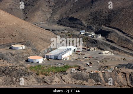 Wanderung zum Talahijas-Berg zwischen Vinamar-Schlucht und dem Vallmelo da la Cal-Tal, Fuerteventura, Spanien, Jandia Playa Stockfoto