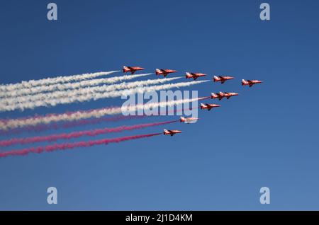 Gdynia, Polen - 22. August 2021: Das britische Luftwaffenteam auf der Aero Baltic in Gdynia, Polen. Stockfoto