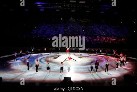 Montpellier, Frankreich. 23. März 2022. Eröffnung der ISU-Eiskunstlauf-Weltmeisterschaften in Montpellier, Südfrankreich, am 23. März 2022.Foto von Patrick Aventurier/ABACAPRESS.COM Quelle: Abaca Press/Alamy Live News Stockfoto