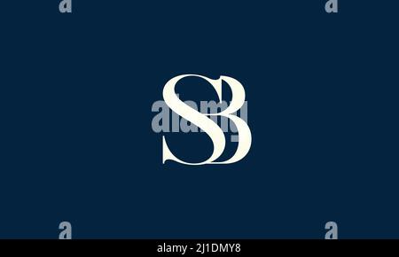Buchstabenbuchstaben Initialen Monogramm-Logo SB, BS, S und B Stock Vektor