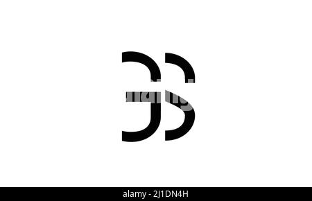 Buchstabenbuchstaben Initialen Monogramm Logo GS, SG, G und S Stock Vektor