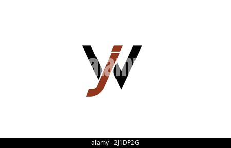 Buchstabenbuchstaben Initialen Monogramm-Logo WJ, JW, W und J Stock Vektor