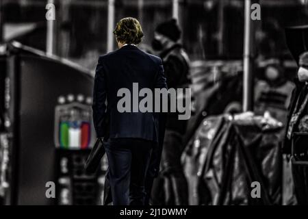 Roberto Mancini Coach (Italien) während des FIFA 'World Cup 2022 Qatar Playedy-off-Spiels zwischen Italien 0-1 Nord-Mazedonien am 24. März 2022 im Renzo Barbera Stadium in Palermo, Italien. Quelle: Maurizio Borsari/AFLO/Alamy Live News Stockfoto