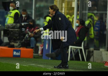 Roberto Mancini Coach (Italien) während des FIFA 'World Cup 2022 Qatar Playedy-off-Spiels zwischen Italien 0-1 Nord-Mazedonien am 24. März 2022 im Renzo Barbera Stadium in Palermo, Italien. Quelle: Maurizio Borsari/AFLO/Alamy Live News Stockfoto