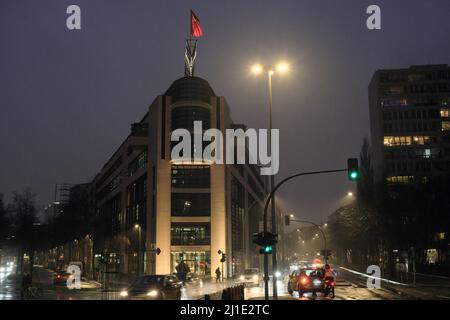 25.01.2022, Deutschland, Berlin, Berlin - Willy-Brandt-Haus, Bundessitz der Sozialdemokratischen Partei Deutschlands (SPD). 00A220125D281CAROEX.JP Stockfoto