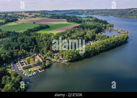 20.09.2021, Deutschland, Nordrhein-Westfalen, Essen - Baldeneysee, vor Haus Scheppen. Das Haus Scheppen ist ein ehemaliges herrschaftliche Feudalgut von Werden Abbe Stockfoto