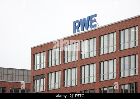 15.03.2022, Deutschland, Nordrhein-Westfalen, Essen - RWE-Zentrale, neuer RWE-Campus im Landkreis Altenessen. 00X220315D026CAROEX.JPG [MODELLRELE Stockfoto