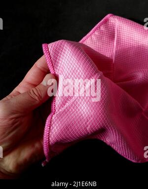 Rosa Mikrofaser-Reinigungstuch, Nahaufnahme-Mikrofasertücher, Stockfoto