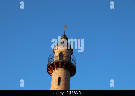 Satu Mare Romania Feuerwehrturm im Herbst-Frühling Stockfoto