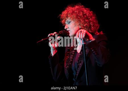 24. März 2022, Bergamo, Provincia di Bergamo, Italien: Fiorella Mannoia Live-Konzert im Creberg Teatro. (Bild: © Andrea Ripamonti/Pacific Press via ZUMA Press Wire) Stockfoto