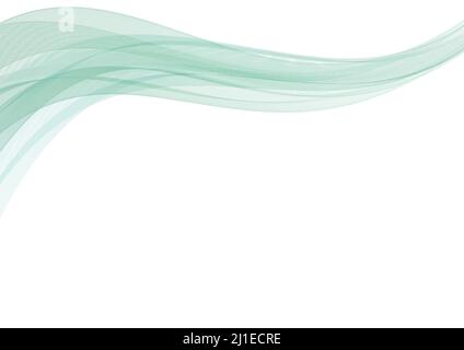 Bunte abstrakte Rauchwellen Grafik Design Vorlage Illustration isoliert auf weißem Hintergrund Stockfoto