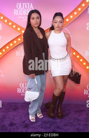 Los Angeles, Ca. 24. März 2022. AVANI, im Disney Olivia Rodrigo: Driving Home 2 U Premiere im Regency Village Theater in Los Angeles, Kalifornien am 24. März 2022. Quelle: Saye Sadou/Media Punch/Alamy Live News Stockfoto