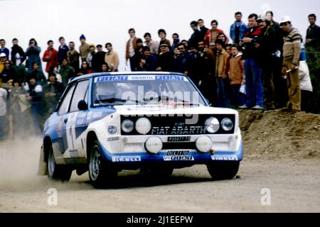 Marku Alen (FIN) Ilkka Kivimaki (FIN) Fiat 131 Abarth GR4 Fiat Auto Stockfoto
