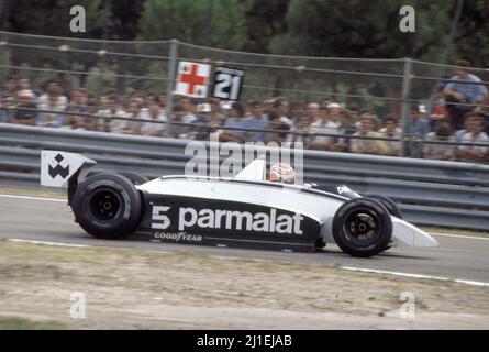 Nelson Piquet (BRA) Brabham BT49 Ford Cosworth Brabham Racing Team Position 1. Stockfoto