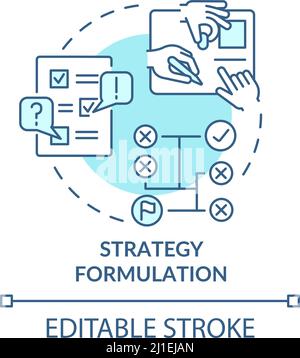 Strategieformulierung türkisfarbenes Konzeptsymbol Stock Vektor