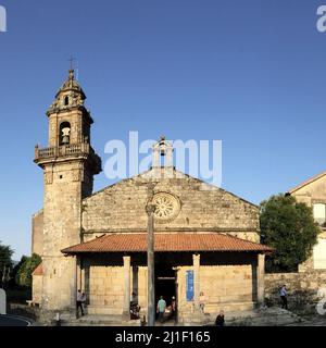 Schöne Kirche von San Pedro mit einem Sonnenuntergang Licht Stockfoto